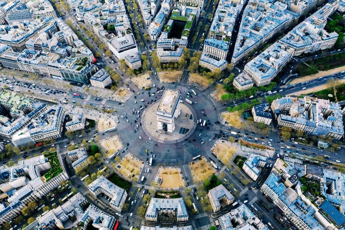 Arc de Triomphe rooftop view over Paris for 6 days itinerary