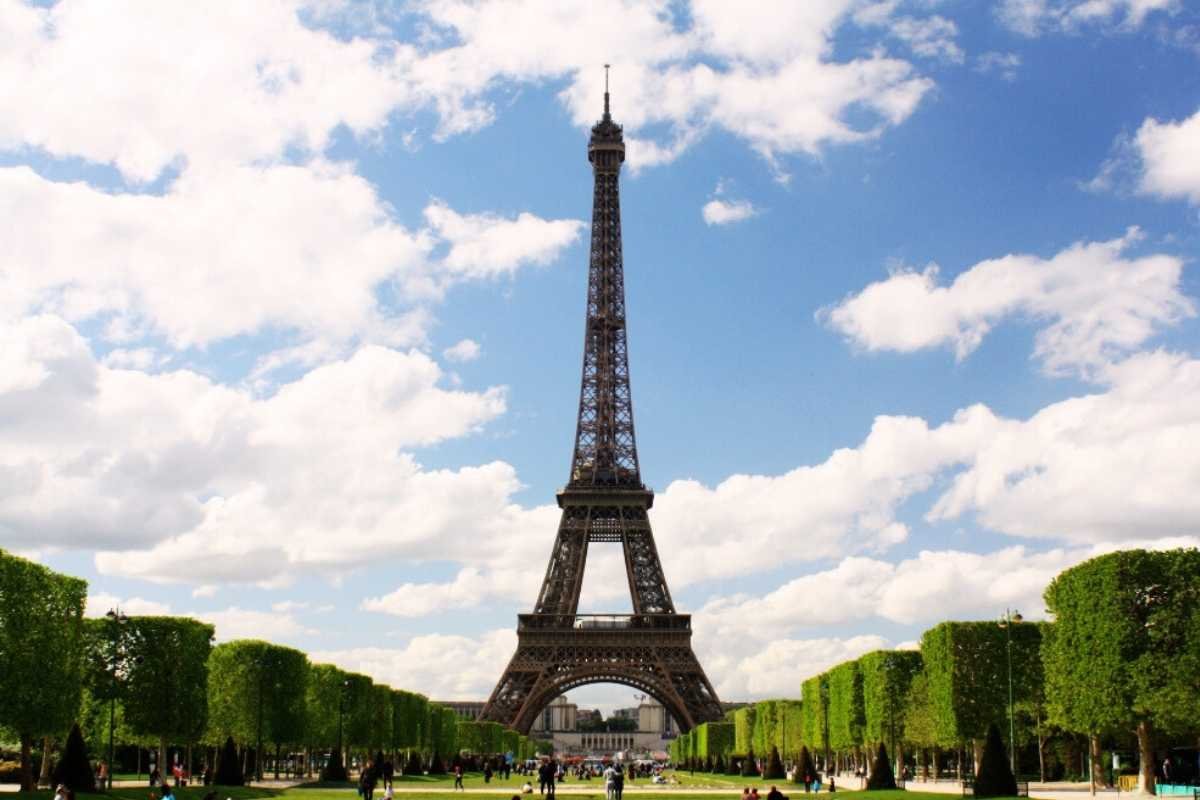 Street view near the Eiffel Tower in Paris