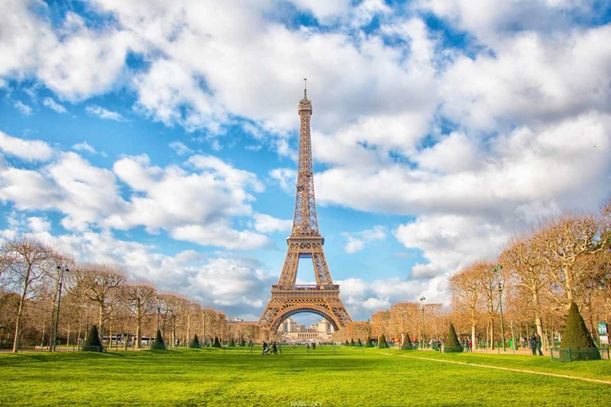 Paris 3 Day Itinerary – Eiffel Tower from Trocadéro gardens on a clear day