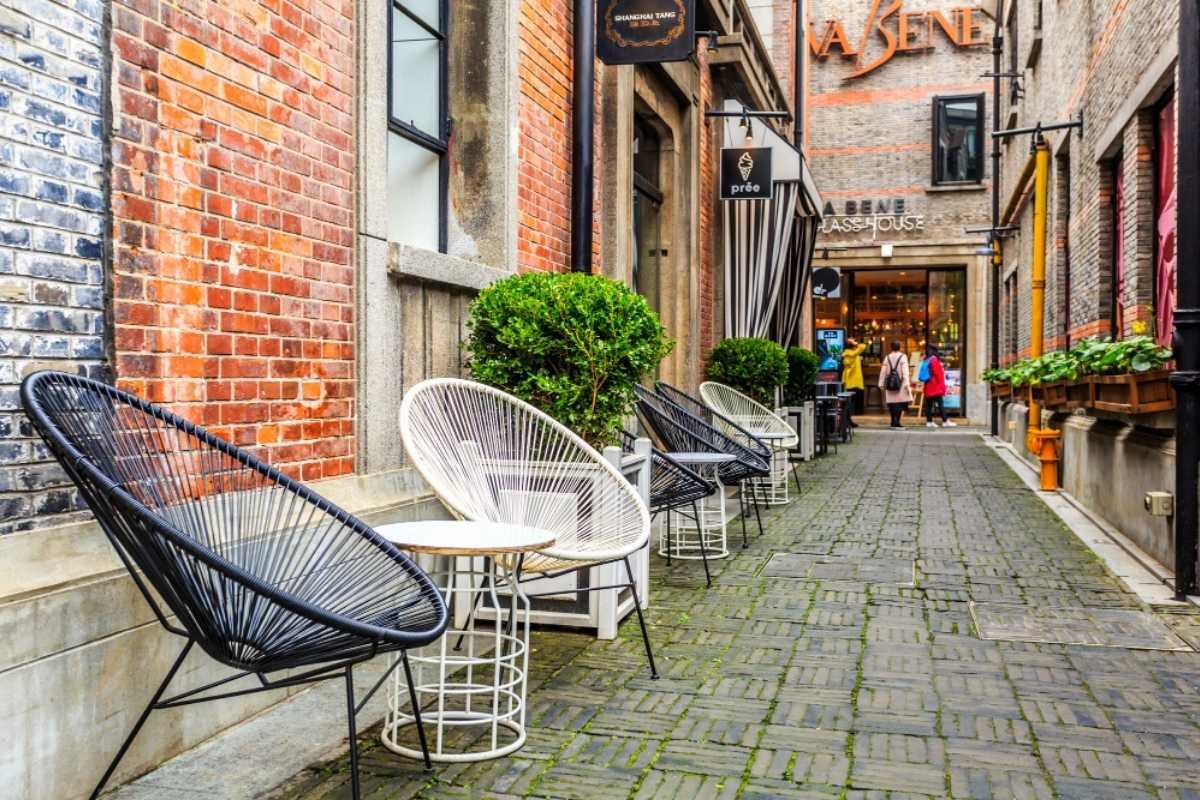 Modern lively streets in the Bastille neighborhood of Paris