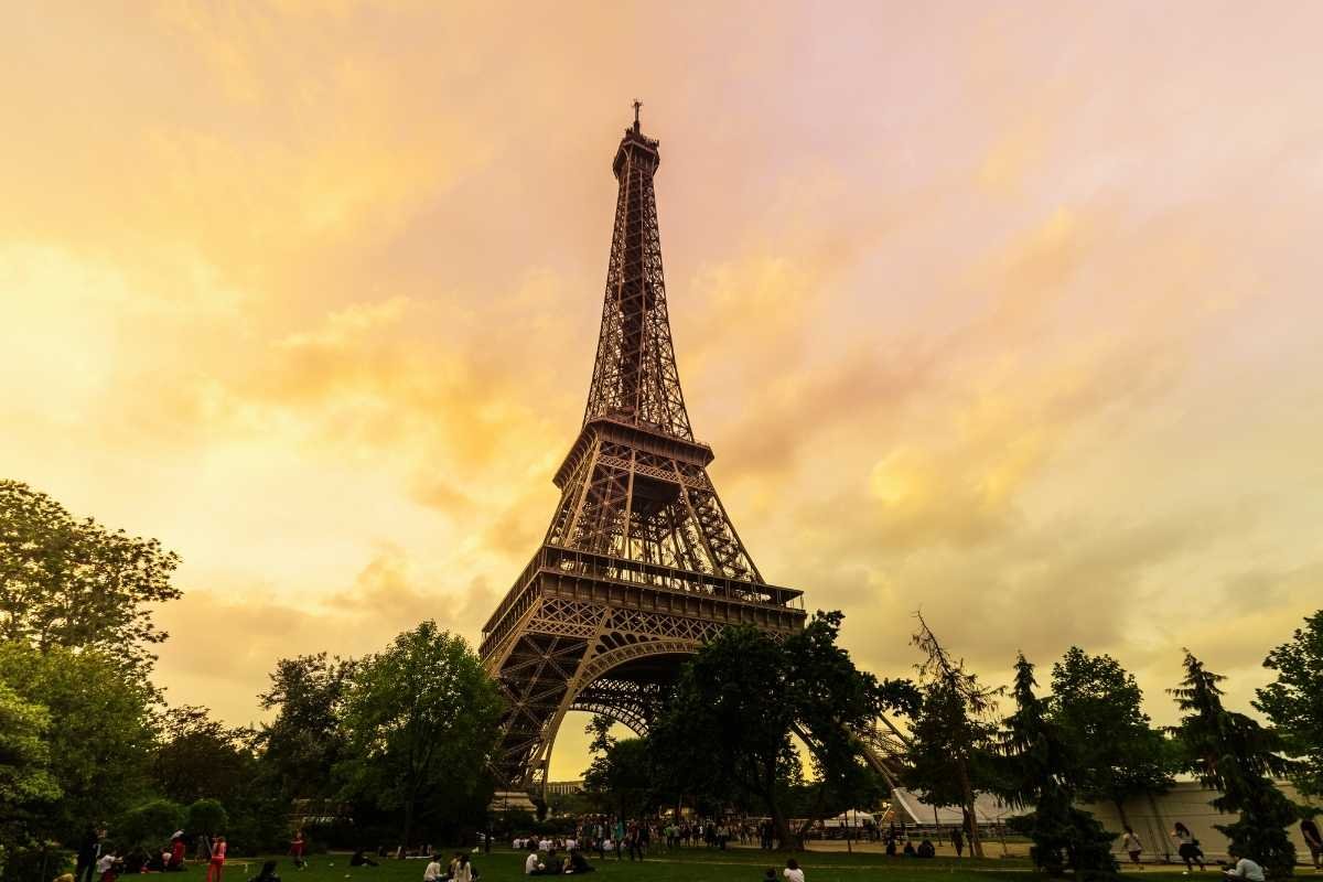 Champ de Mars picnic Eiffel Tower view Paris