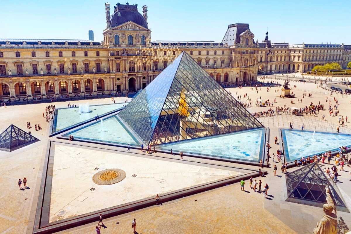 Louvre Museum Visitor Guide 2026 exterior view of the Louvre Palace and glass pyramid in Paris