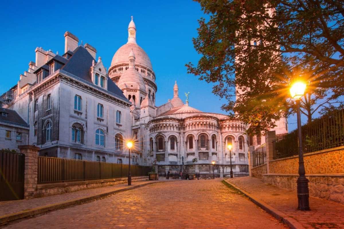 Montmartre winter streets Paris January