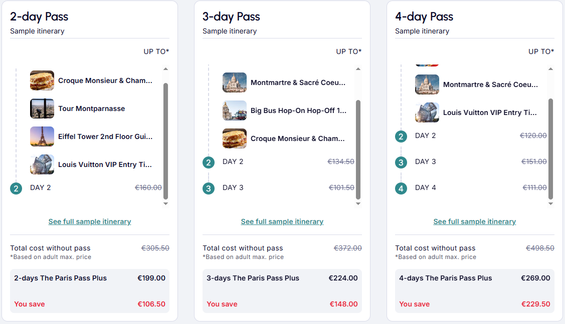Paris Pass day template vs pay as you go: traveler planning two simple day structures, showing how one suits ticket-heavy itineraries and the other suits flexible neighborhood days