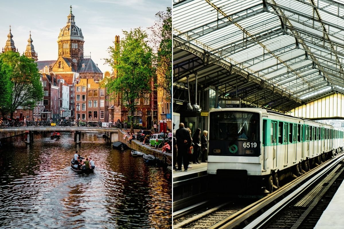 Paris vs Amsterdam movement 2026: Paris metro-based travel compared with Amsterdam walkable canal routes and compact neighborhoods