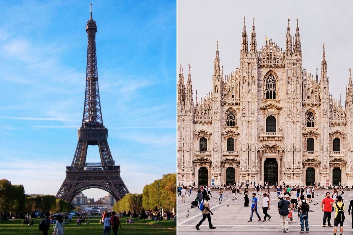 Paris vs Barcelona 2026: travelers walking through iconic streets, showing different city rhythm and travel pace