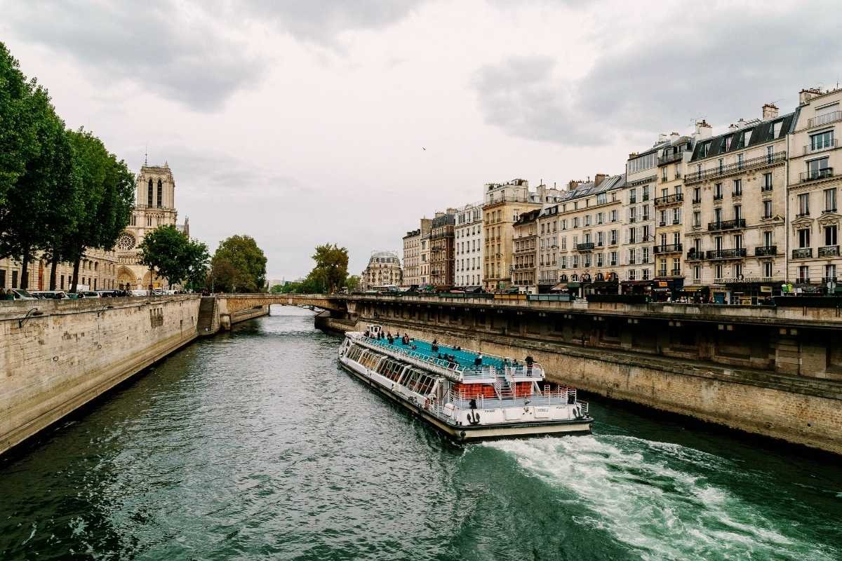 Seine River cruise winter Paris family warm boat sightseeing