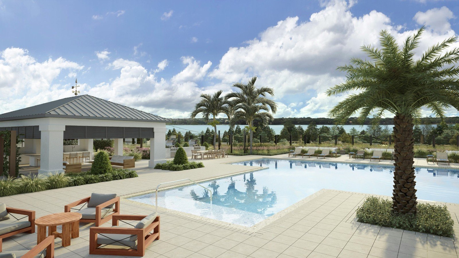 Quiet luxury resort pool atmosphere in Orlando away from peak crowds
