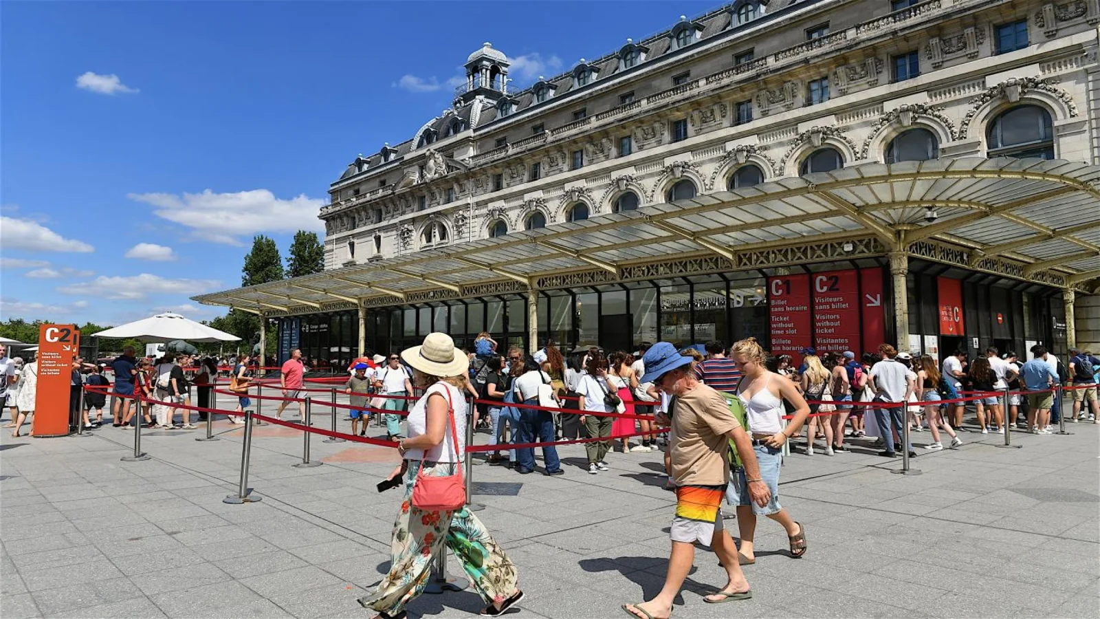 Exterior view of the historic Orsay railway station building