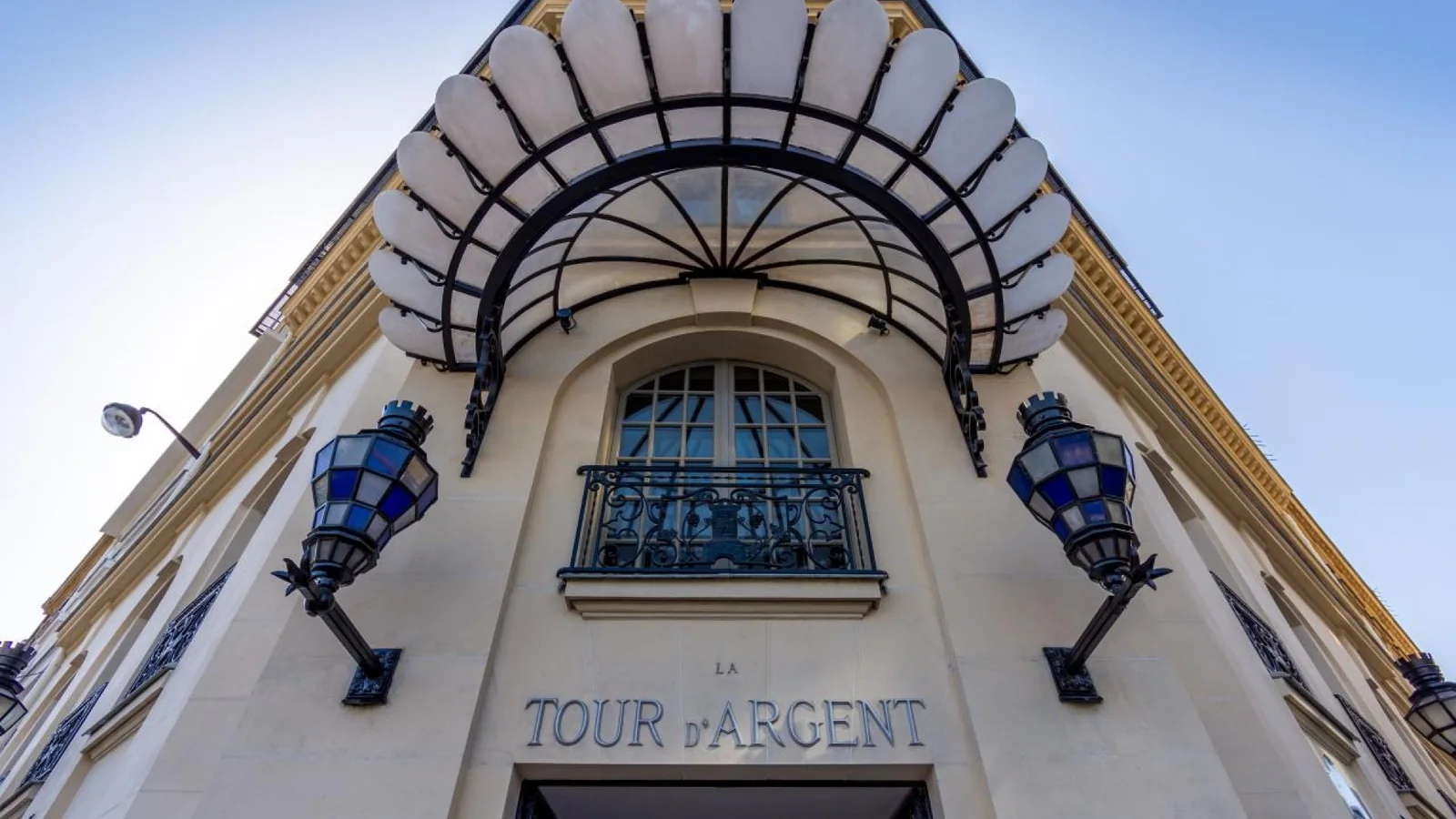 La Tour d’Argent entrance, a Michelin-starred restaurant in Paris
